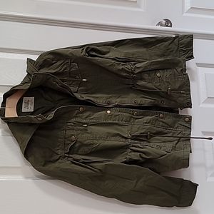 Ashley By International Outerwear zip up button hoodie jacket